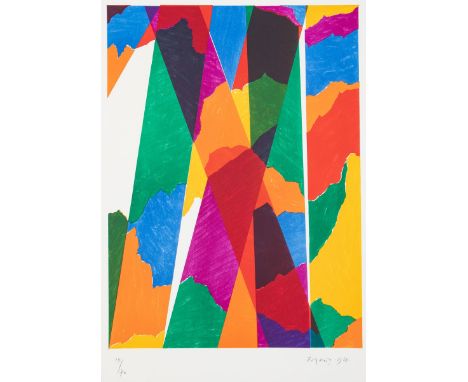 Piero Dorazio1927 Rom - 2005 Perugia - Ohne Titel (1968) - Farblithografie/Papier. 14/70. 59,3 x 44 cm, 76 x 56 cm.  Sign. un