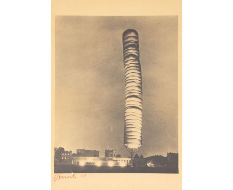 Christo1935 Gabrovo - 2020 New York City - Documenta / Kassel (1968) - Offset/braunes Papier. 58 x 45,3 cm, 69,8 x 48,4 cm. S