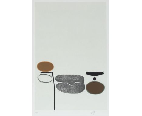Victor Pasmore1908 Chelsam/Surrey - 1998 Valletta/Malta - "Points of contact" - Farbserigrafie/Papier. 29/100. 59,5 x 39,5 cm