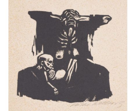 Käthe Kollwitz1867 Königsberg - 1945 Moritzburg - "Hunger" - Holzschnitt/Papier. 22,3 x 22,8 cm, 55,4 x 34,7 cm. Sign. r. u.:
