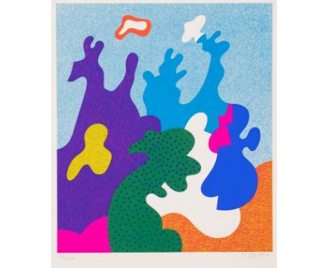 Otmar Alt1940 Wernigerode - lebt und arbeitet bei Hamm - Ohne Titel - Farbserigrafie/Karton. 40/100. 42,8 x 37 cm, 58 x 47 cm