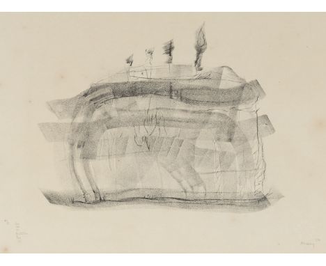 Gerhard Altenbourg1926 Rödichen - 1989 Meißen - "Das war ein kristallner Tag" - Lithografie/Papier. 26/80. 21 x 27,5 cm, 29,7
