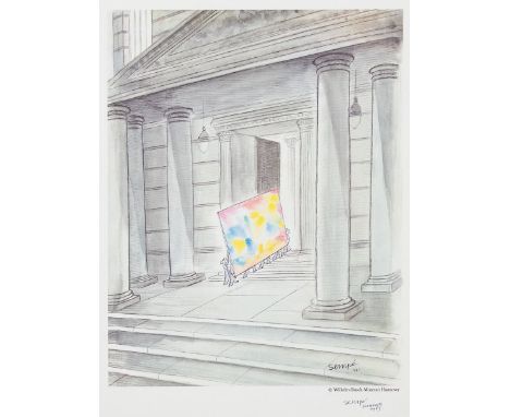 Jean-Jacques Sempé1932 Bordeaux - Ohne Titel - Farboffset/Papier. 38,8 x 30,5 cm, 60,8 x 43 cm. Sign., ortsbez. und dat. r. u