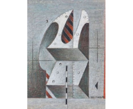 Franz Belting1908 Lehrte - 2010 Hannover - "projekt verm/78 -a" - Wachsfarben/Karton. 18 x 13 cm. Sign. und dat. r. u.: F. BE