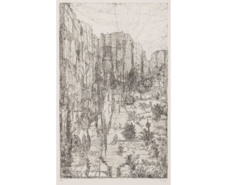 Paul Eliasberg1907 München - 1983 Hamburg - "Orvieto" - Radierung/Papier. II/V. 54,7 x 33,6 cm, 77,5 x 58,8 cm. Sign. r. u.: 