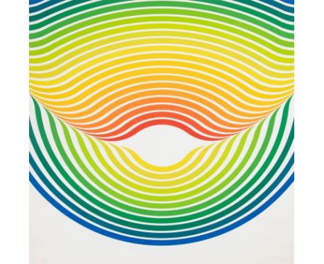 Herbert Oehm1935 Ulm - Ohne Titel - Farbserigrafie/Papier. 14/175. 72 x 72 cm (Druck- und Blattmaß). Sign. r. u.: h. oehm. Tr