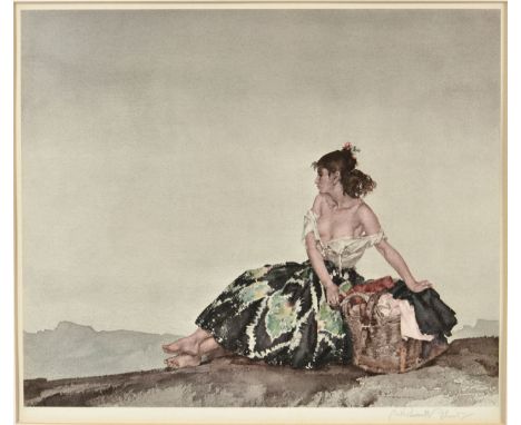 Sir William Russell Flint, RA (Scottish, 1880-1969) 'Carmelita', limited edition colour print, signed in pencil, pub. 1961, f