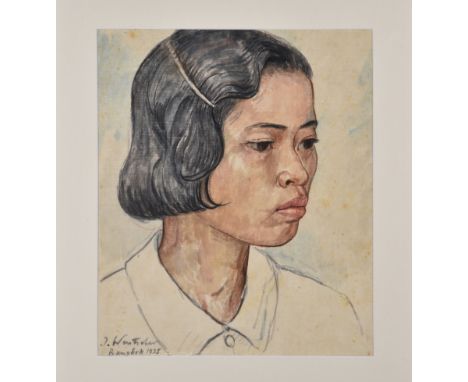 Julius Wentscher II (German, 1881-1961) a collection of eight portraits of south-east Asian subjectswatercolour, three signed