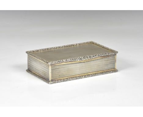 Brooklands Automobile Racing Club - A fine Edwardian silver gilt cigarette box maker's mark JSB, London, 1906, of rectangular