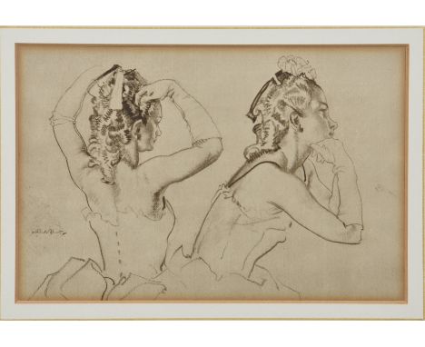 after Sir William Russell Flint, RA, PRWS (British, 1880-1969) five framed and glazed prints, three of nudes and portrait ske