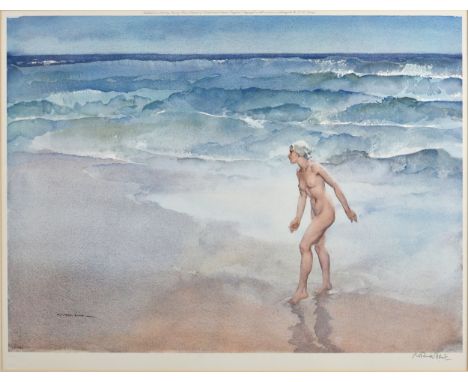 Sir William Russell Flint, RA (Scottish, 1880-1969) 'Waves', signed limited edition colour print, pub. Frost &amp; Reed, c.19