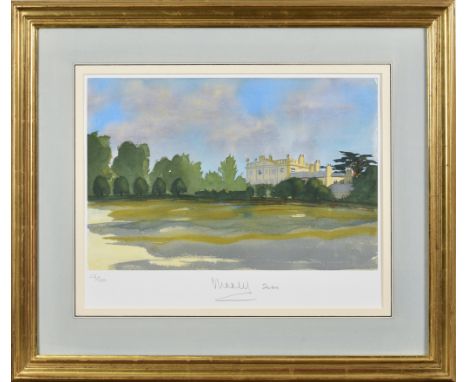 HM King Charles III (b.1948) Highgrove House, limited edition lithograph printed in colours, 1999, signed, dated and numbered
