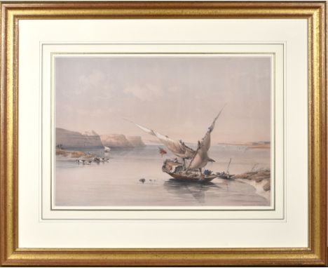 Louis Haghe after David Roberts RA, RBA (1796-1864) 'Grand Portico of the temple of Philae Nubia'; and 'Approach to the Fortr