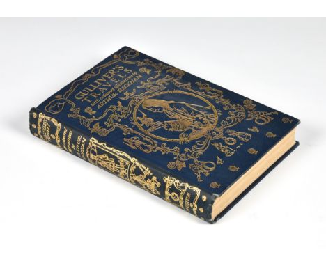 Rackham (Arthur), illus. &amp; Swift (Jonathan) Gulliver's Travels, pub. London, J.M. Dent &amp; Co., 1909, pictorial dark bl