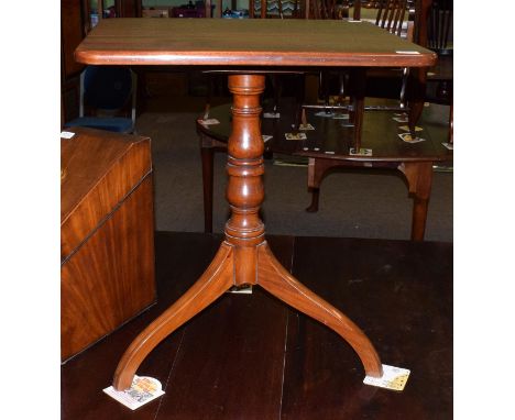 A Regency mahogany tilt-top tripod table, 69cm high 