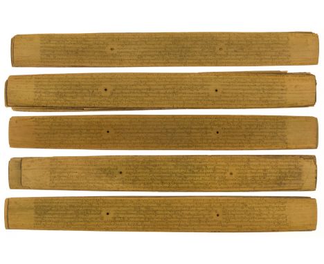 NO RESERVE [East Asian Palm Leaf Manuscript].- [Prayers], manuscript on palm leaves, numerous ff., 2ff. torn with loss, anoth