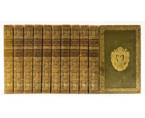 Bindings.-  Galerie du Musée Napoleon, 10 vol., engraved portrait frontispiece and numerous plates, some spotting or foxing, 