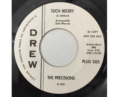 THE PRECISIONS - SUCH MISERY/ A LOVER'S PLEA 7" (SIGNED SLEEVE - US PROMO - DREW - D-1001). A wonderful, original US 7" promo