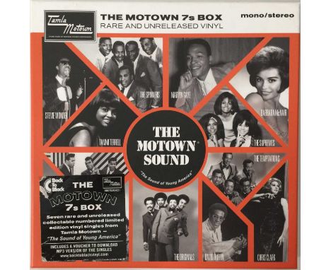 VARIOUS - THE MOTOWN 7s BOX - RARE AND UNRELEASED VINYL 7" BOX SET (NUMBERED COPY - 534 542-5). The brill limited edition 201