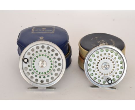 A Hardy Marquis No:I alloy reel, 3 3/4in and a Hardy Marquis No:II alloy reel, 4in both in vinyl cases (2)

