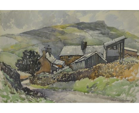 REGINALD G. HAGGAR, RI,ARCA,FRSA (1905-1988) - Peaslowe's Farm, Sparrowpit, Derbyshire, watercolour, signed, framed, 38cm x 5