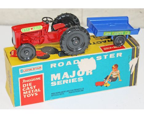Lone Star Roadmaster MAjor Series Farm King Tractor and Trailer, boxed.