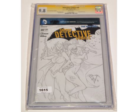 Detective Comics: The New 52!, variant cover with original pencil sketch by Paolo Pantalena, CGC slabbed and graded 9.8.