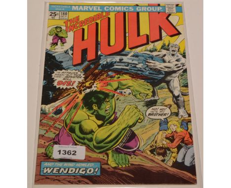 The Incredible Hulk No. 180. - First cameo appearance of Wolverine.