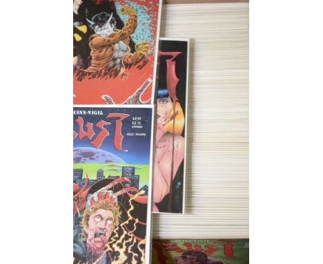Independent publishers comics, including sundry issues of Faust, Full Throttle, The First, Flare, Flesh &amp; Bones, Fright N