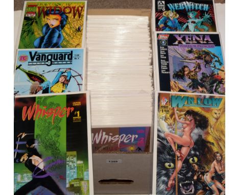 Sundry Comics, publishers include: Capital, First, Eternity and others, titles include: Whisper, White Orchid and Widow.
