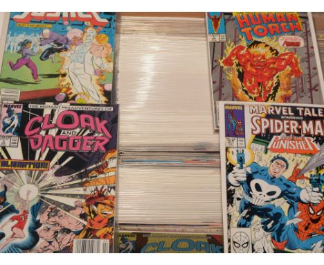 Marvel comics, titles include: Cloak and Dagger, Justice, Spider-Man titles and others.