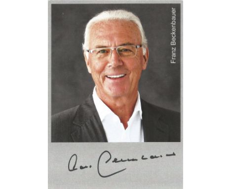 Franz Beckenbauer signed 6x4 colour promo photo. Franz Anton Beckenbauer,. born 11 September 1945 is a German former professi