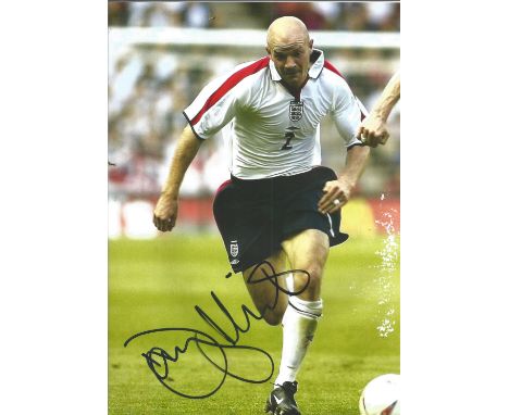 Football Danny Mills signed 12x8 colour photo pictured in action for England. Daniel John Mills born 18 May 1977 is an Englis