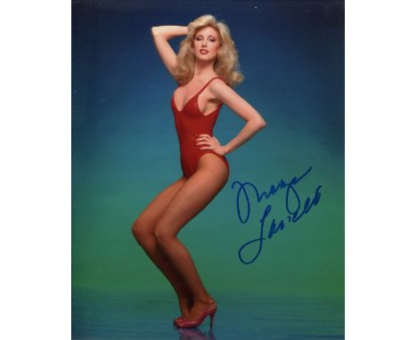 Morgan Fairchild actress who starred in the TV soap 'Dallas' signed sexy 8x10 photo. Good condition. All autographs come with