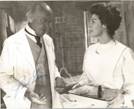 Paul Lukas Signed photo black and white 10 x 8 inch. From 55 Days at Peking. Condition report out of 10, 5. Fully legible and