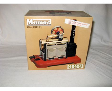 MAMOD SP2 Horizontal Steam Engine.- Mint with Burner, Funnel and Fuel Tablets in a Near Mint Box.