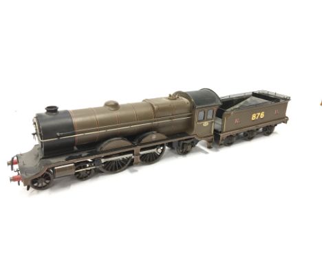 A scratch Built  O Gauge 3R 12V North British Railways Brown 4-4-2 # 876. Buhler Motor. Well built , painted and lettered. Mi