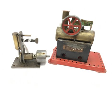 MAMOD MM2 Horizontal Single Cylinder Steam Engine missing Burner - appears Fair Plus and a steel scratch built oscillating si