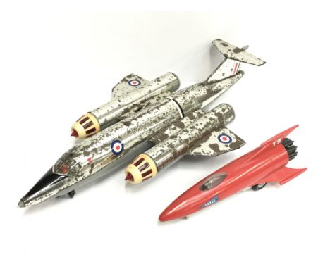 Century 21 Toys Project Sword Gerry Anderson's Re-Entry Task Force No.1: red friction driven plastic model, length 20cm, G/VG