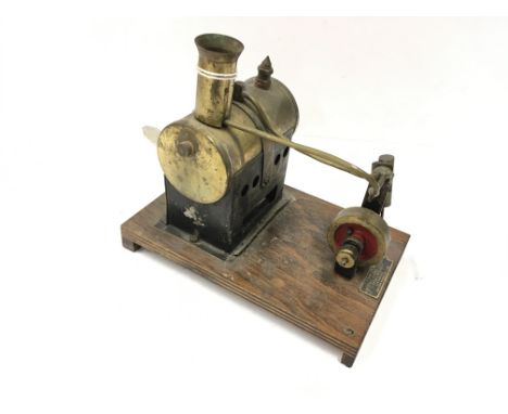 MERSEY Model Co Liverpool Horizontal Steam Engine driving a single inclined cylinder thro a 1 1/2in diameter Flywheel. Made i