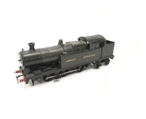 A Brass Kit built O Gauge 3R 12V GWR dark Green 0-6-4T #1349. Bond motor.  Well built, painted and lettered with minimum deta