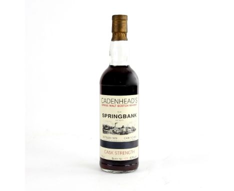 Cadenhead's single malt scotch whisky, from Springbank distillery, distilled 1979, cask no.263, bottle no.137, 70cl, 53% vol.
