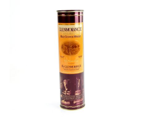 One bottle of Glenmorangie Single Highland Malt Scotch Whisky, ten years old, in original box.    