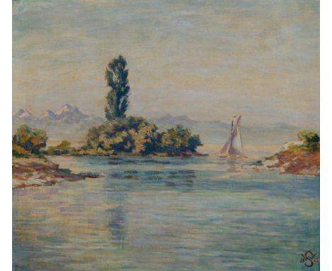 Willy Schlobach. 1864 Brüssel - 1951 Nonnenhorn. War Schüler der Akademien Brüssel und Genf. Gehörte zur neoimpressionistisch