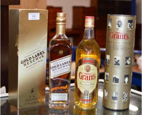 JOHNNIE WALKER GOLD LABEL RESERVE, WITH PRESENTATION BOX - 70CL, 40% VOL &amp; GRANT'S, THE FAMILY RESERVE SCOTCH WHISKY, WIT