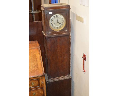 OAK CASED GRANDMOTHER CLOCK     