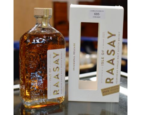 ISLE OF RAASAY INAUGURAL RELEASE 2020 HEBRIDEAN SINGLE MALT SCOTCH WHISKY, WITH PRESENTATION BOX - 700ML, 52% VOL     