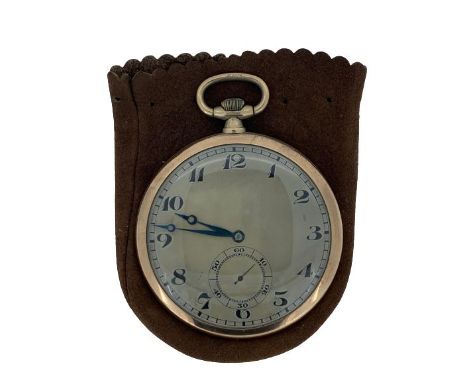 EARLY 20TH CENTURY 9CT GOLD CASED 'SOLVIL' POCKET WATCH - by Paul Ditisheim, manual wind with Arabic numerals to the dial and