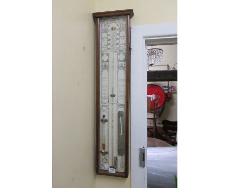 A MAHOGANY CASED ADMIRAL FITZROYS BAROMETER, c. 1900