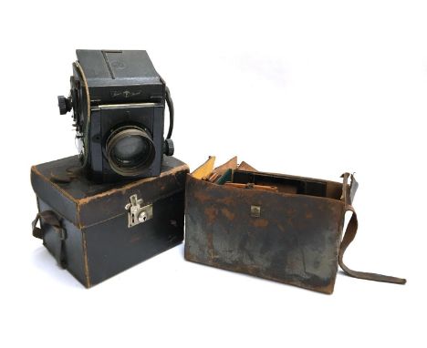 A Thornton Pickard junior special box camera, with Aldis Anastigmat F5 6 inch lens in carry case; together with one other box